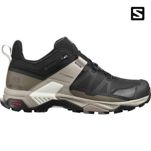 Black / Olive Salomon X Ultra 4 GTX Men's Hiking Shoes | PH 36785M